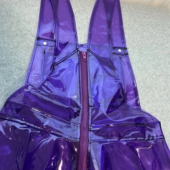 Purple Plastic PVC Dress Small Coquette Costume Cosplay Artsy Doll - Picture 5 of 9